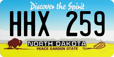 ND license plate HHX259