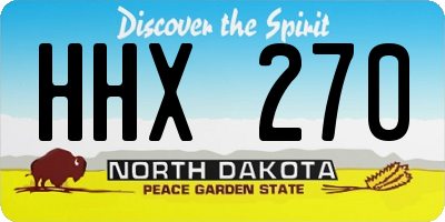 ND license plate HHX270