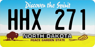 ND license plate HHX271