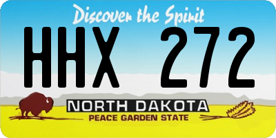 ND license plate HHX272