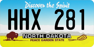 ND license plate HHX281