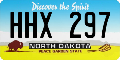 ND license plate HHX297