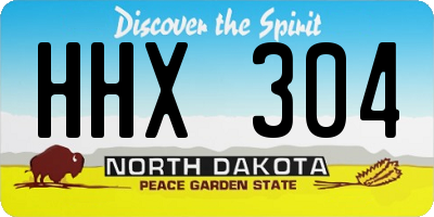 ND license plate HHX304