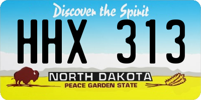 ND license plate HHX313