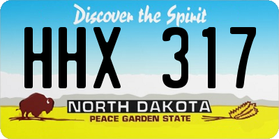 ND license plate HHX317
