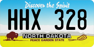 ND license plate HHX328