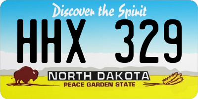ND license plate HHX329