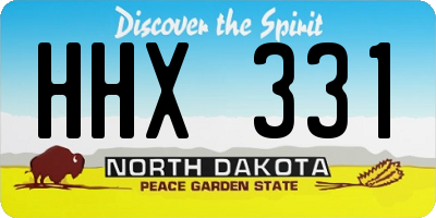 ND license plate HHX331