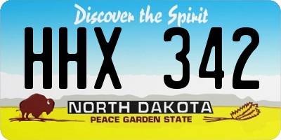 ND license plate HHX342