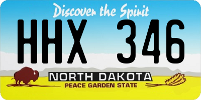 ND license plate HHX346