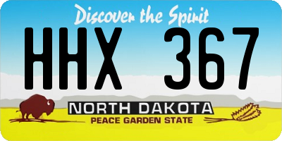 ND license plate HHX367