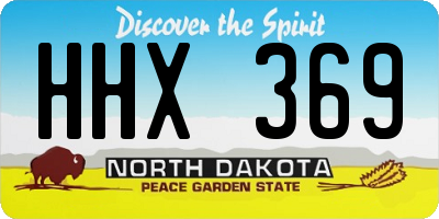ND license plate HHX369
