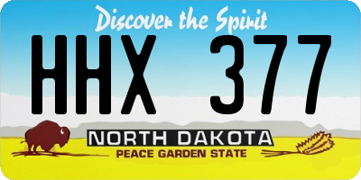 ND license plate HHX377