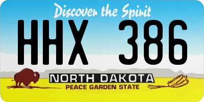 ND license plate HHX386