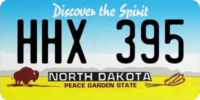 ND license plate HHX395