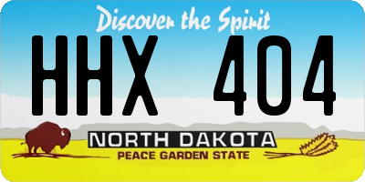 ND license plate HHX404