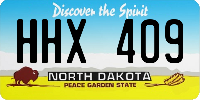 ND license plate HHX409