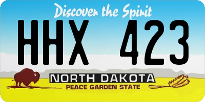 ND license plate HHX423