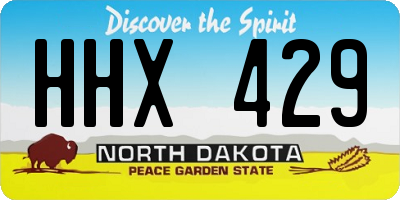 ND license plate HHX429