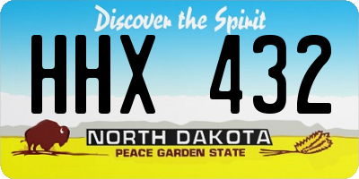 ND license plate HHX432
