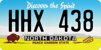 ND license plate HHX438