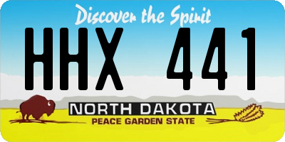 ND license plate HHX441