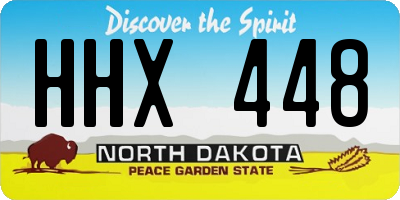 ND license plate HHX448
