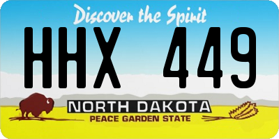 ND license plate HHX449
