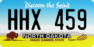 ND license plate HHX459