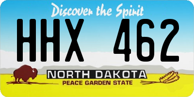 ND license plate HHX462
