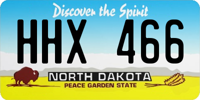 ND license plate HHX466