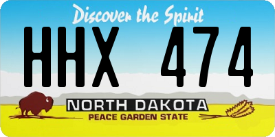ND license plate HHX474
