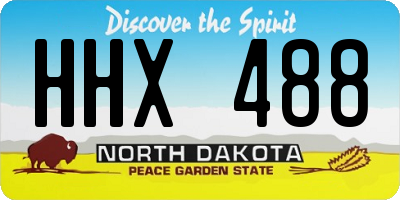 ND license plate HHX488