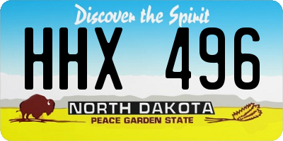 ND license plate HHX496