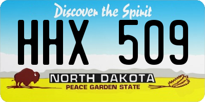 ND license plate HHX509