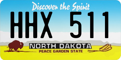 ND license plate HHX511