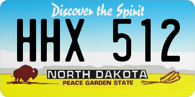 ND license plate HHX512