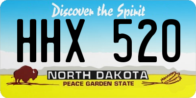 ND license plate HHX520