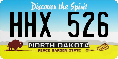 ND license plate HHX526