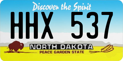 ND license plate HHX537