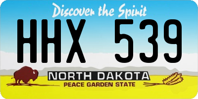 ND license plate HHX539