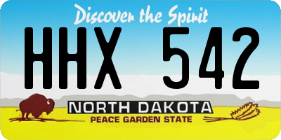 ND license plate HHX542