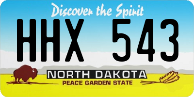 ND license plate HHX543
