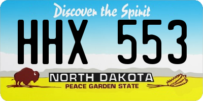 ND license plate HHX553