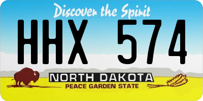 ND license plate HHX574