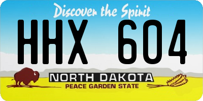 ND license plate HHX604