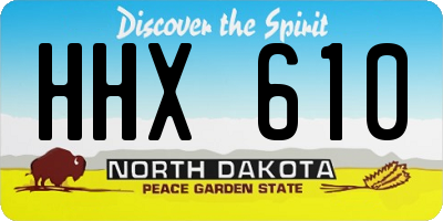 ND license plate HHX610