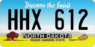 ND license plate HHX612