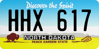 ND license plate HHX617