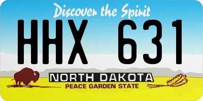 ND license plate HHX631